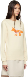Maison Kitsuné Beige Fox Cafe Kitsune Classic Sweatshirt