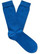SUNSPEL - Stretch Cotton-Blend Socks - Blue