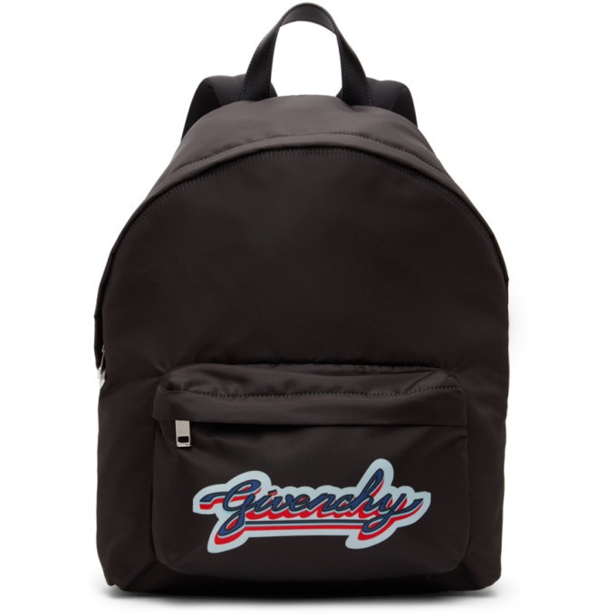 Photo: Givenchy Black Logo Print Urban Backpack
