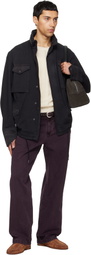 TONYWACK Black Garment Dyed Cotton Field Jacket