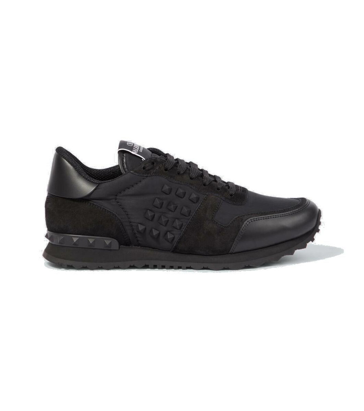 Photo: Valentino Garavani Rockstud leather-trimmed sneakers