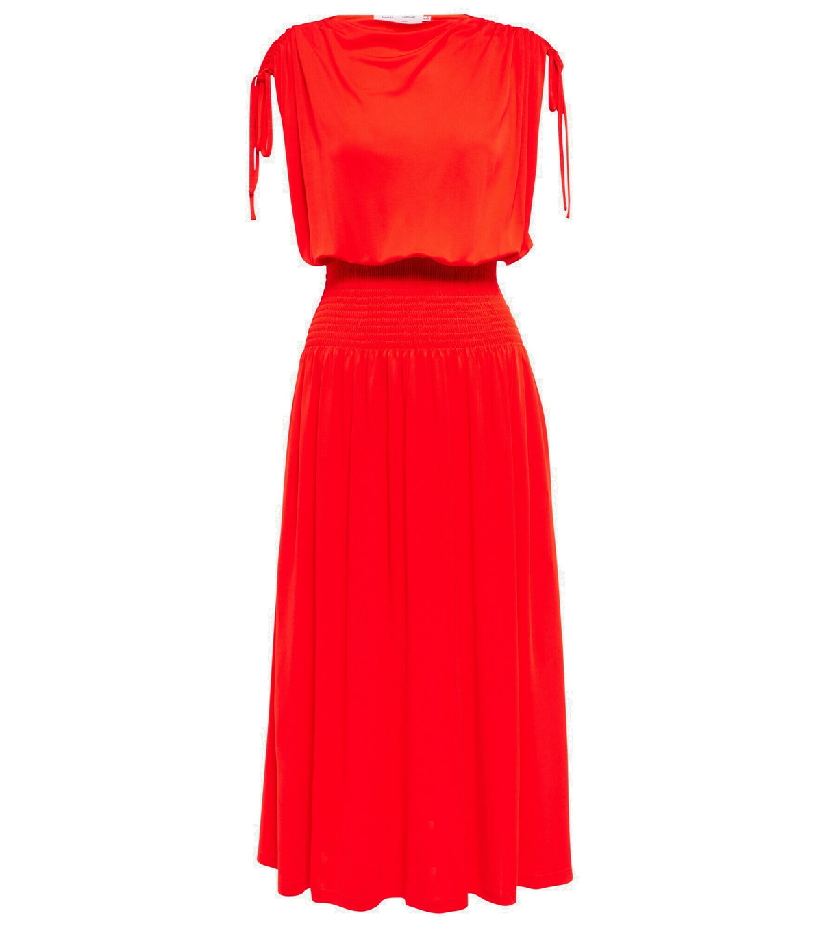 Proenza Schouler White Label draped crêpe midi dress Proenza