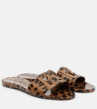 Dolce&Gabbana DG leopard-print slides