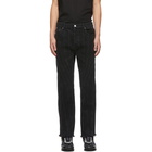 Mugler Black Low Spiral Jeans