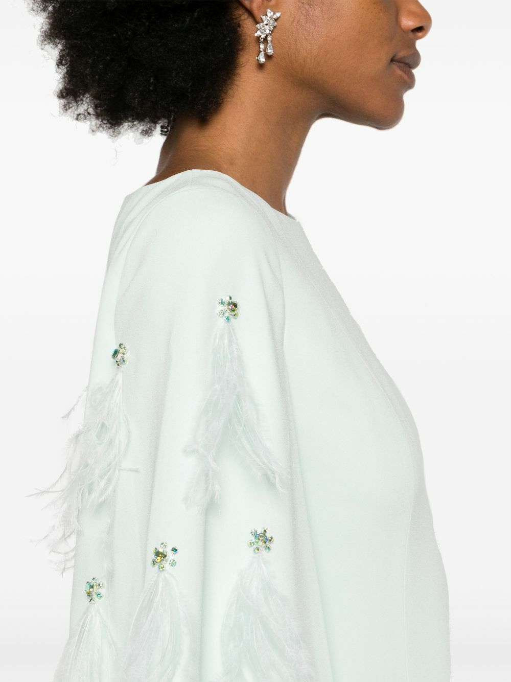 huishan zhang green dress Sidra Dress Jade Jacquard US 2 main image 0