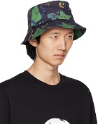 PS by Paul Smith Navy & Green Tattoo Bucket Hat