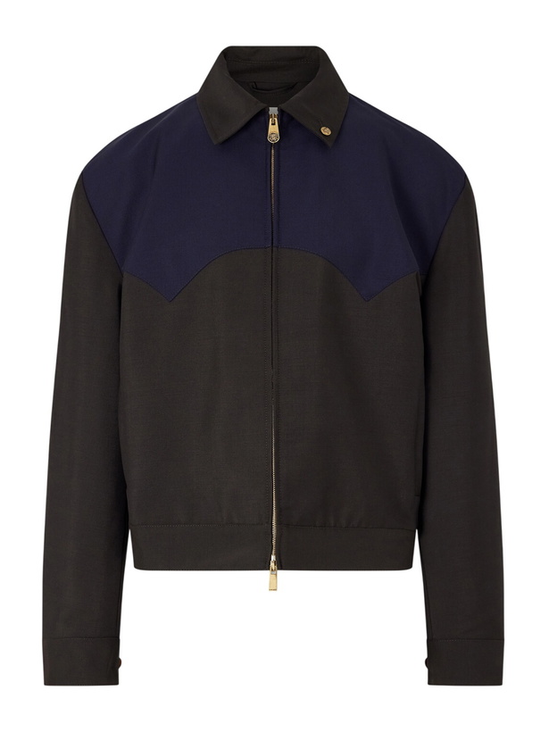 Photo: Versace - Wool and Mohair-Blend Blouson Jacket - Brown
