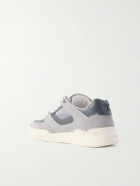 CELINE - CT-09 Rubber-Trimmed Suede, Leather and Mesh Sneakers - Gray