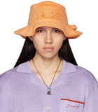 Jacquemus Orange Le Raphia 'Le Bob Bandho' Hat