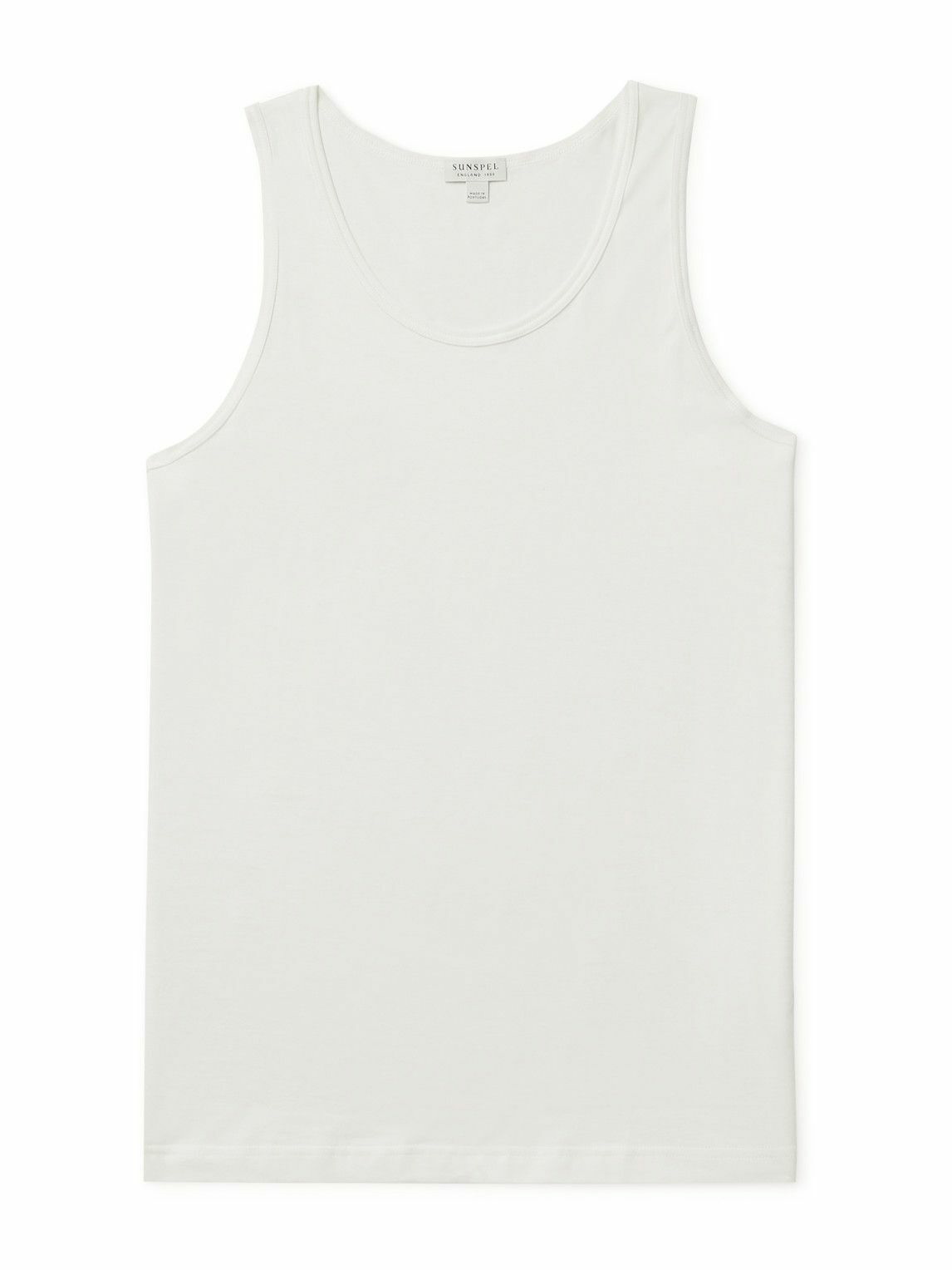 Photo: Sunspel - Slim-Fit Cotton-Jersey Tank Top - White