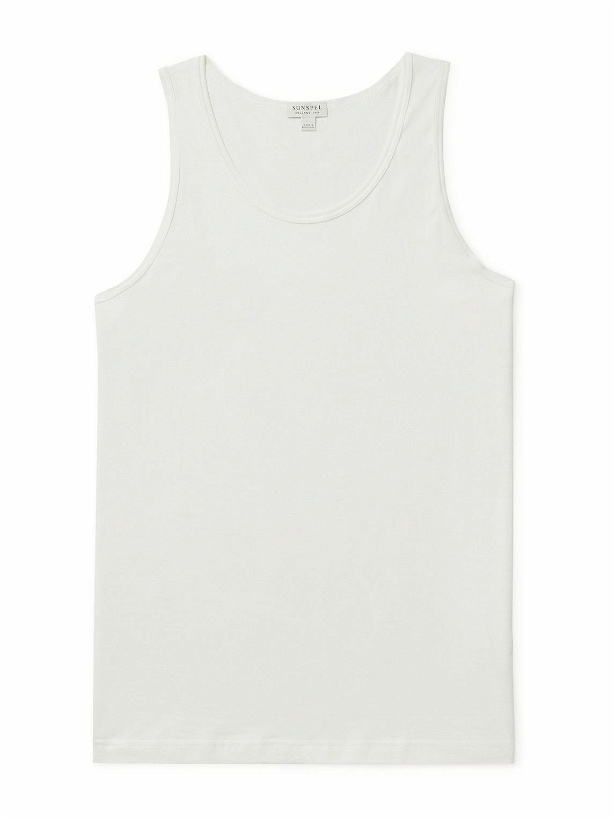 Photo: Sunspel - Slim-Fit Cotton-Jersey Tank Top - White