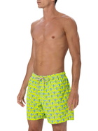 MC2 Saint Barth Man Lightweight Fabric Swim-shorts Lighting Micro Fantasy With Gym And Gin Print