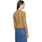 Tibi Brown Stretch Cashmere Crewneck Sweater