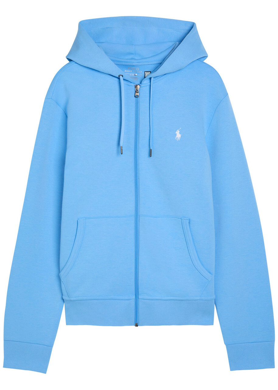 Polo Ralph Lauren Hooded Cotton-blend Sweatshirt Light Blue