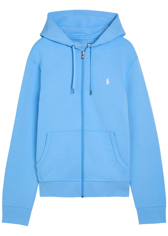 Photo: Polo Ralph Lauren Hooded Cotton-blend Sweatshirt Light Blue