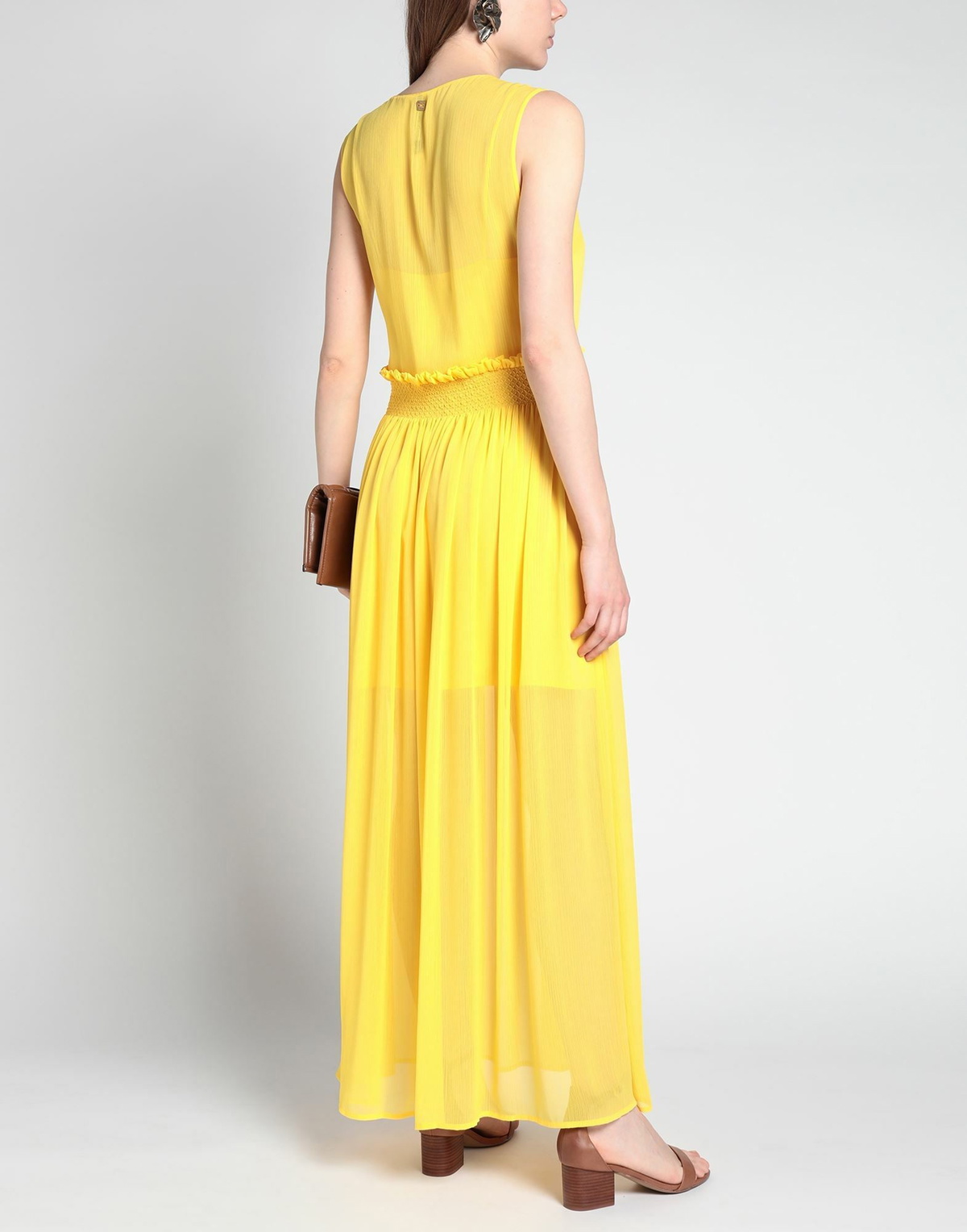 Manila Grace Womens Maxi dress in Yellow