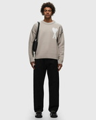 Ami Paris Off White Adc Sweater Beige - Mens - Pullovers