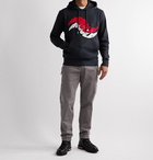 Moncler - Logo-Appliquéd Loopback Cotton-Jersey Hoodie - Blue