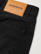 VETEMENTS - Flared Distressed Jeans - Black