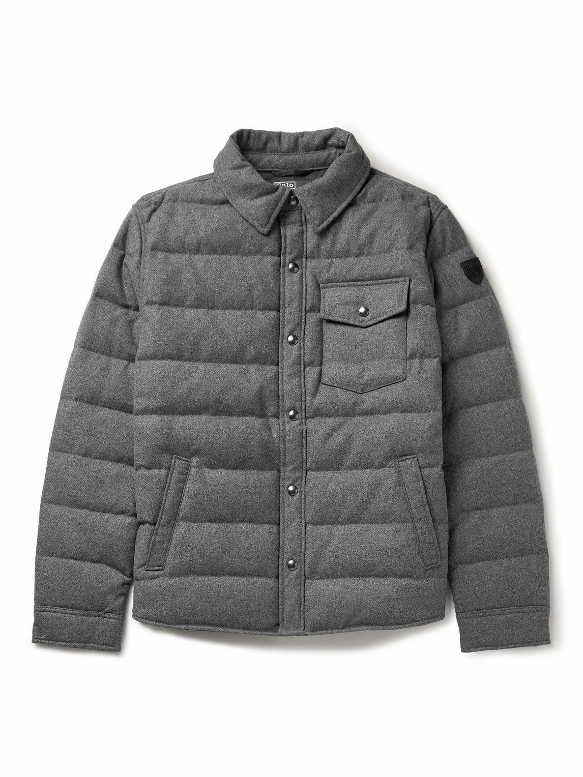 Photo: Polo Ralph Lauren - Beckt Quilted Recycled Wool-Blend Down Jacket - Gray