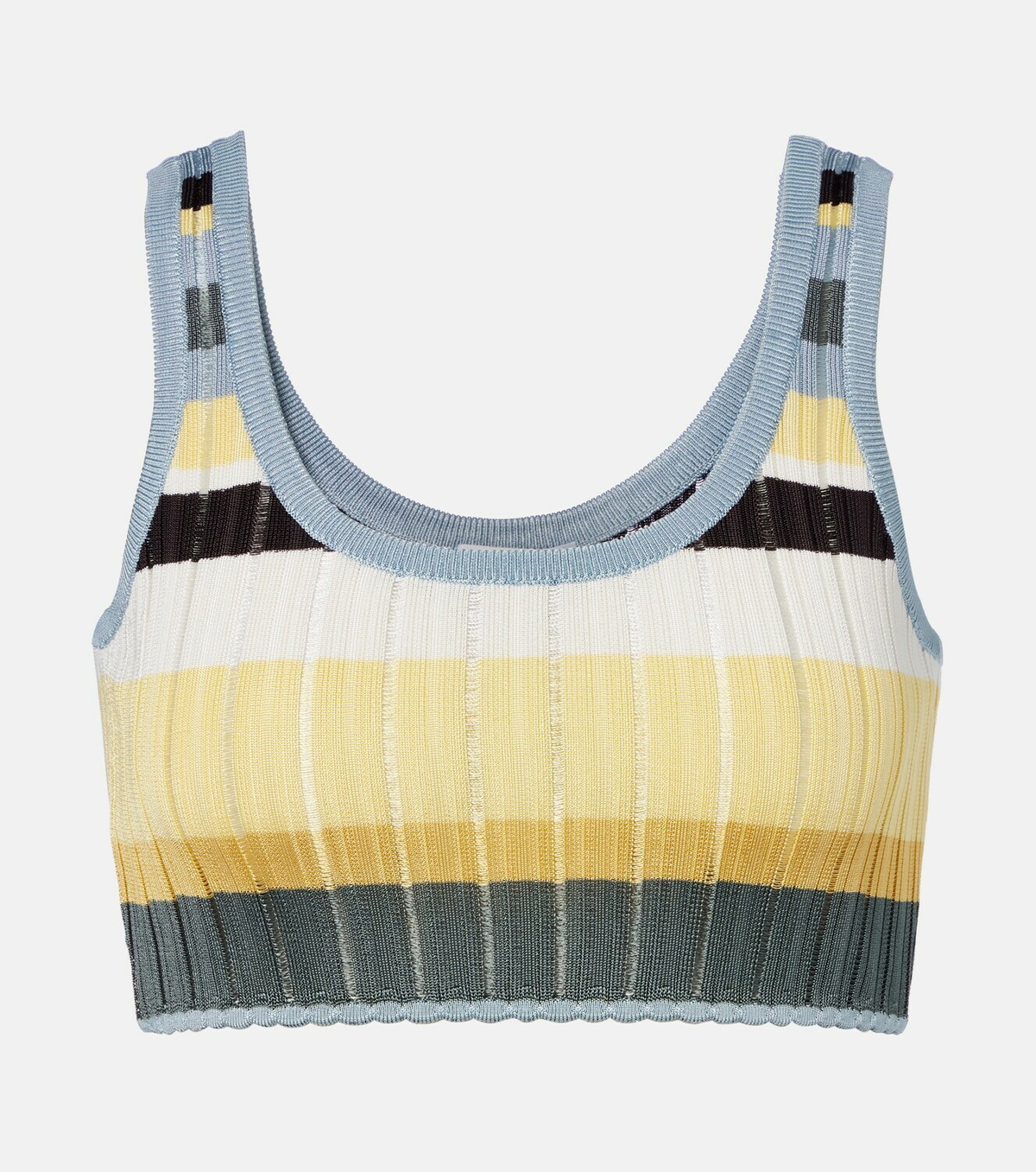 Alaïa Striped cropped tank top