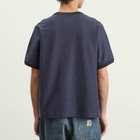 Brain Dead Men's Slubby Ringer T-Shirt in Navy