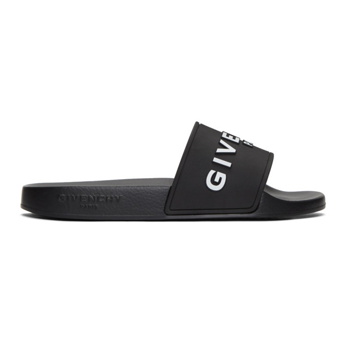 Givenchy Black Logo Slides Givenchy