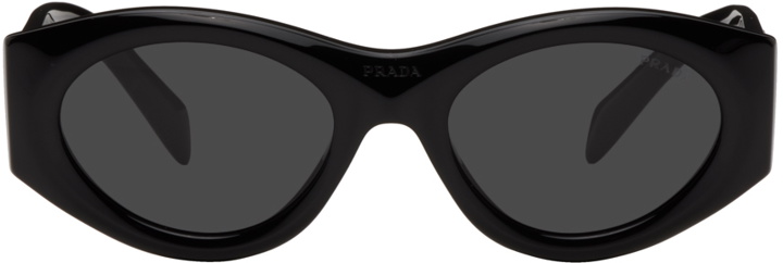 Photo: Prada Eyewear Black Oval Sunglasses