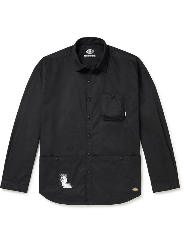 Photo: Neighborhood - Dickies Logo-Appliquéd Twill Shirt - Black