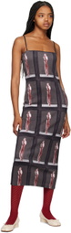 ELLISS Gray 'The Lady in Red' Maxi Dress
