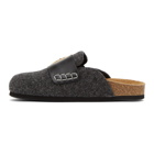 JW Anderson Grey Felt Buckle Loafers