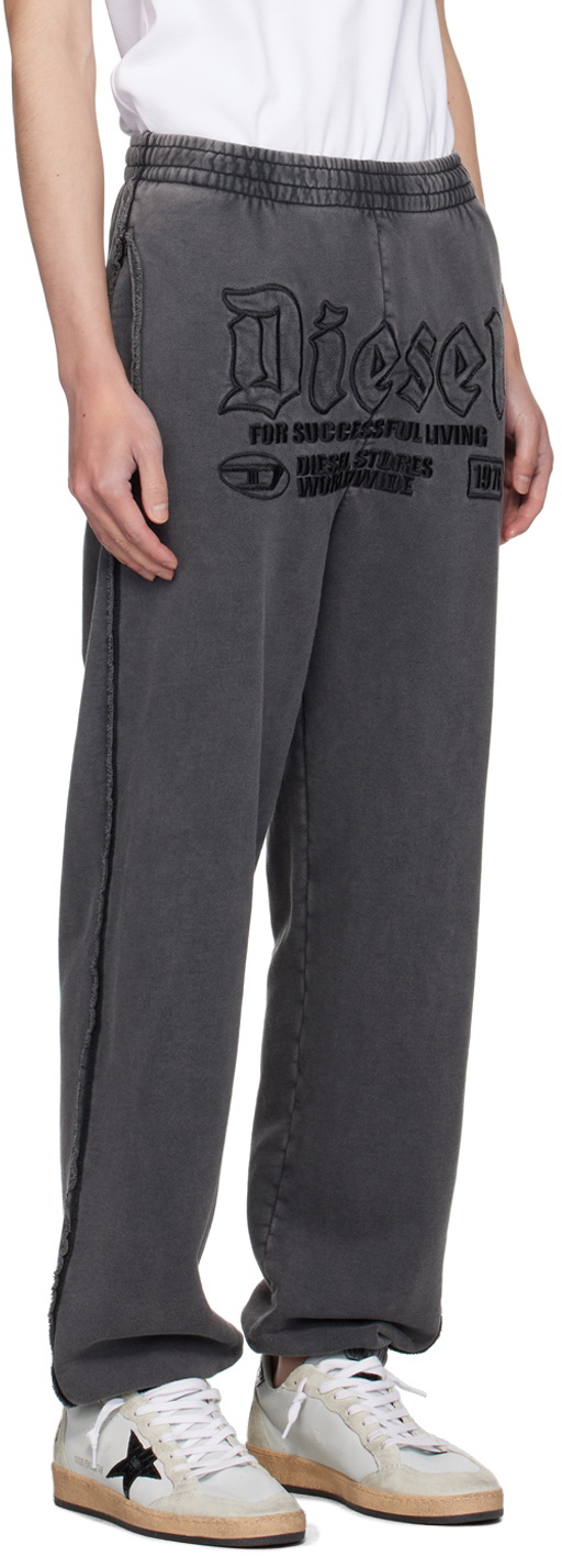 Diesel Black P-Marky-Raw Track Pants Diesel