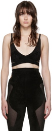 Dion Lee Black Chenille Intarsia Bra