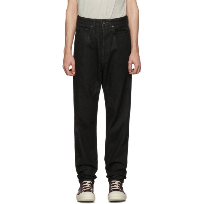 Photo: Rick Owens Drkshdw Black Wax Collapse Long Jeans