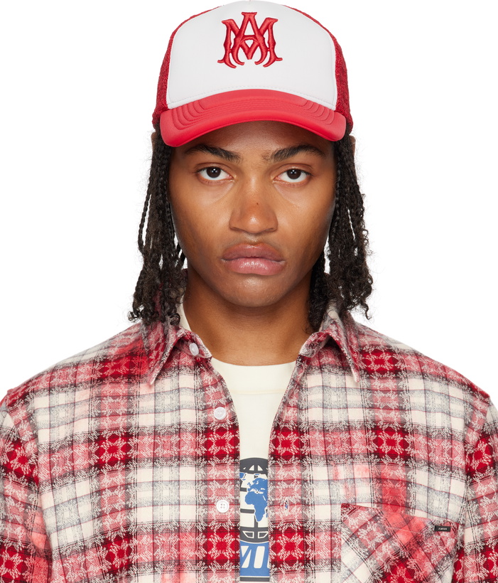 Photo: AMIRI Red MA Two Tone Trucker Cap
