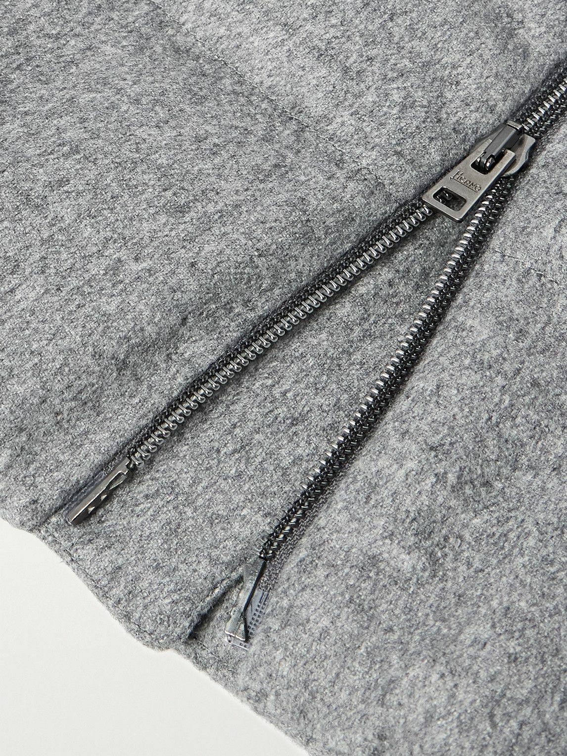 Herno - Leather-Trimmed Quilted Silk and Cashmere-Blend Down