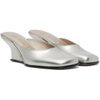 BY FAR Silver Caroo Closed Toe Heels