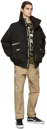 AAPE by A Bathing Ape Black Insulated Twill Jacket