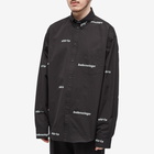 Balenciaga Men's All Over Logo Shirt in Black/White