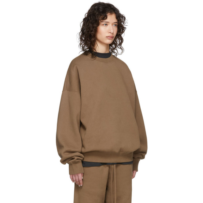 essentials tan crewneck