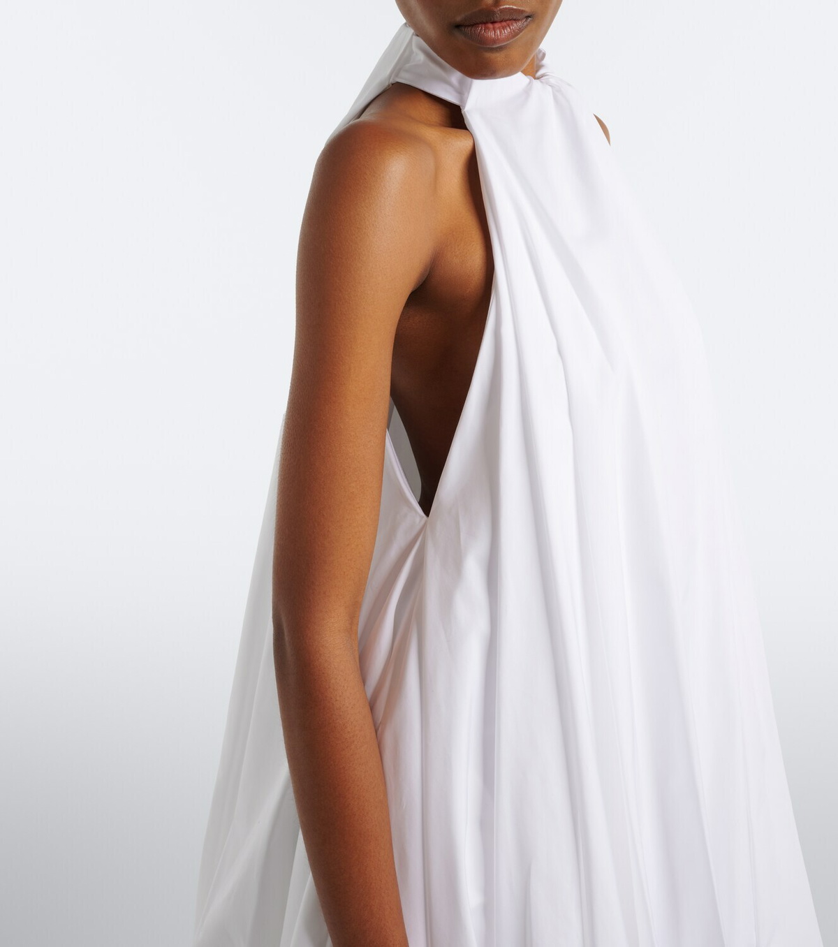 Alaïa Halterneck cotton poplin minidress