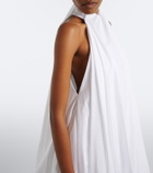 Alaïa Halterneck cotton poplin minidress