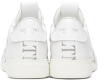 Valentino Garavani White & Silver 'VL7N' Low-Top Sneakers