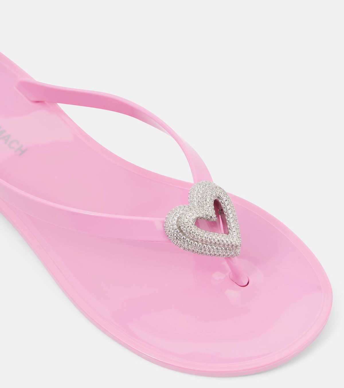 Mach & Mach Double Heart embellished thong sandals