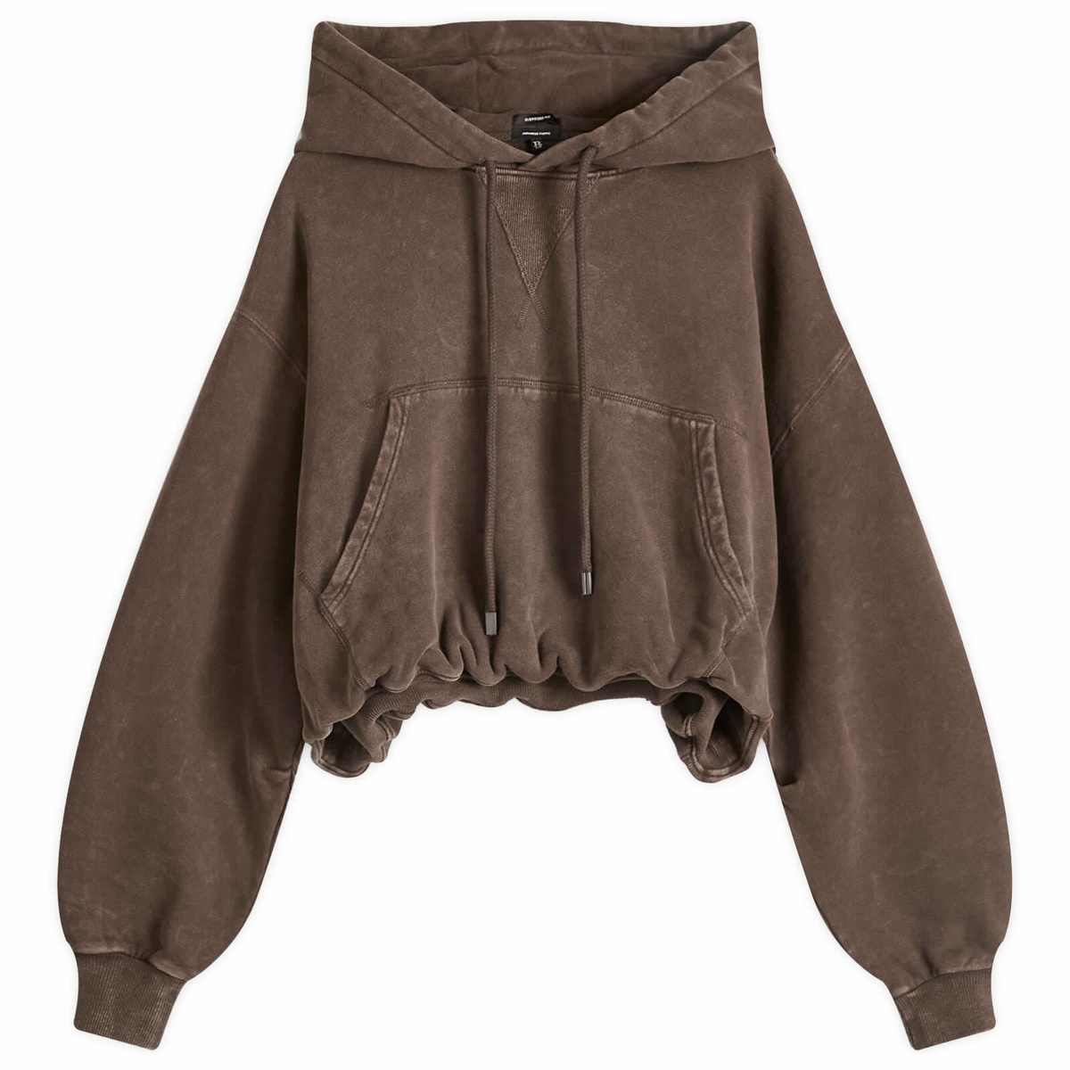 R13 Women's Balloon Popover Hoodie in Brown