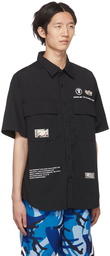 AAPE by A Bathing Ape Black Nylon Shirt