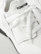 TOM FORD - Jago Neoprene, Mesh and Nylon Sneakers - White