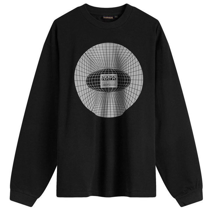 Photo: Napapijri Men's Jaman Logo Crew Sweatshirt in Black