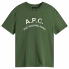 A.P.C. Men's Vintage T-Shirt in Dark Green