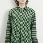 Comme des Garçons Homme Plus Men's Printed Long Sleeve Shirt in Green
